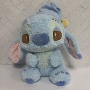 Disney Miniso Lilo And Stitch Bedtime Sleepy Pj hat RARE Stitch Plush 11” Cute
